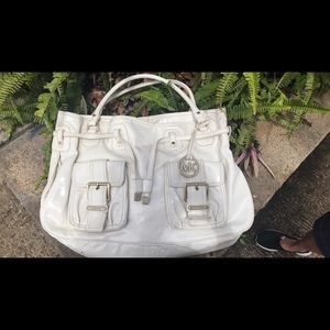 Michael Kors White Patent Leather Handbag